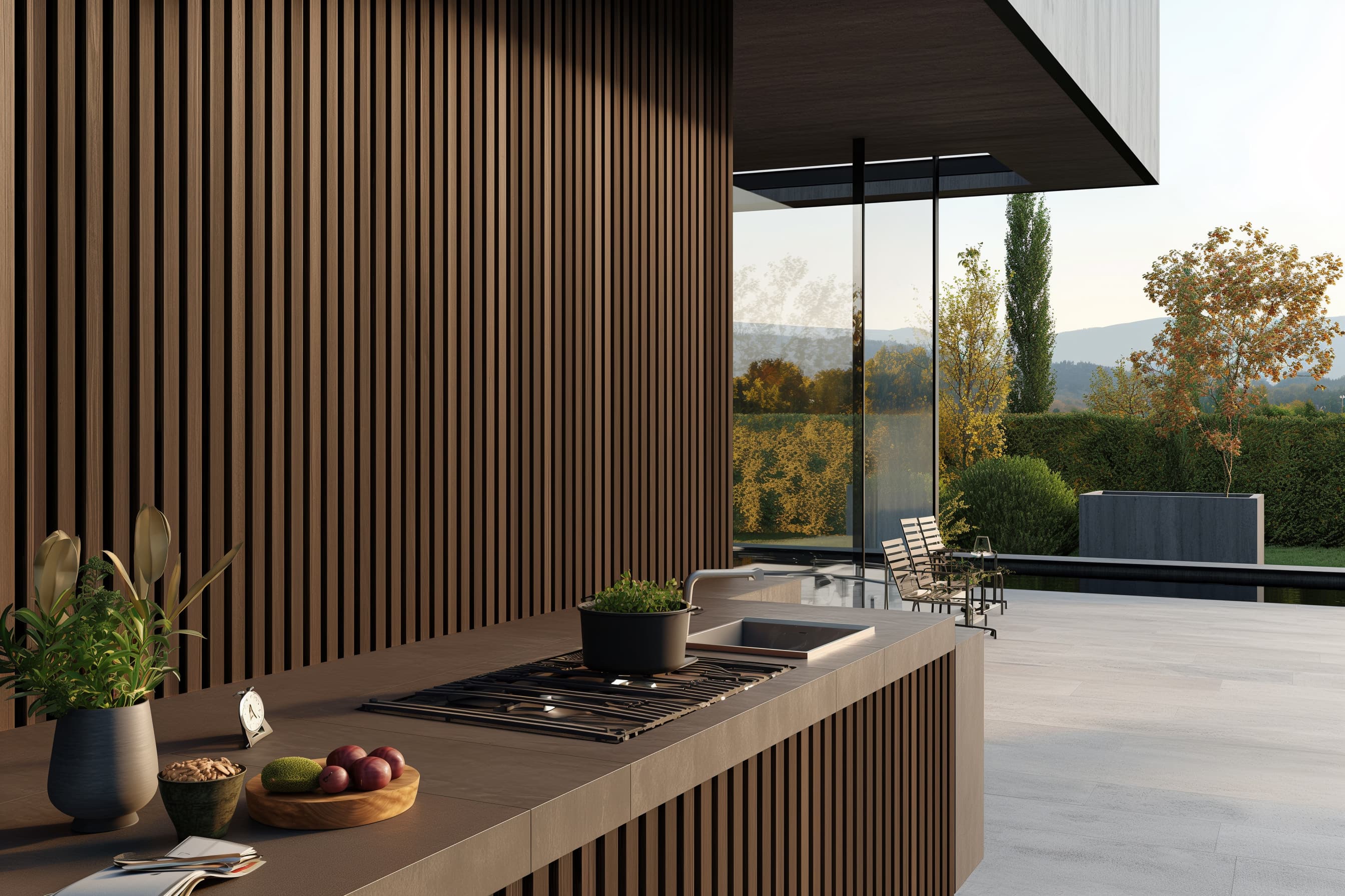 Sistema Completo WPC Exterior para Villa Moderna - 4