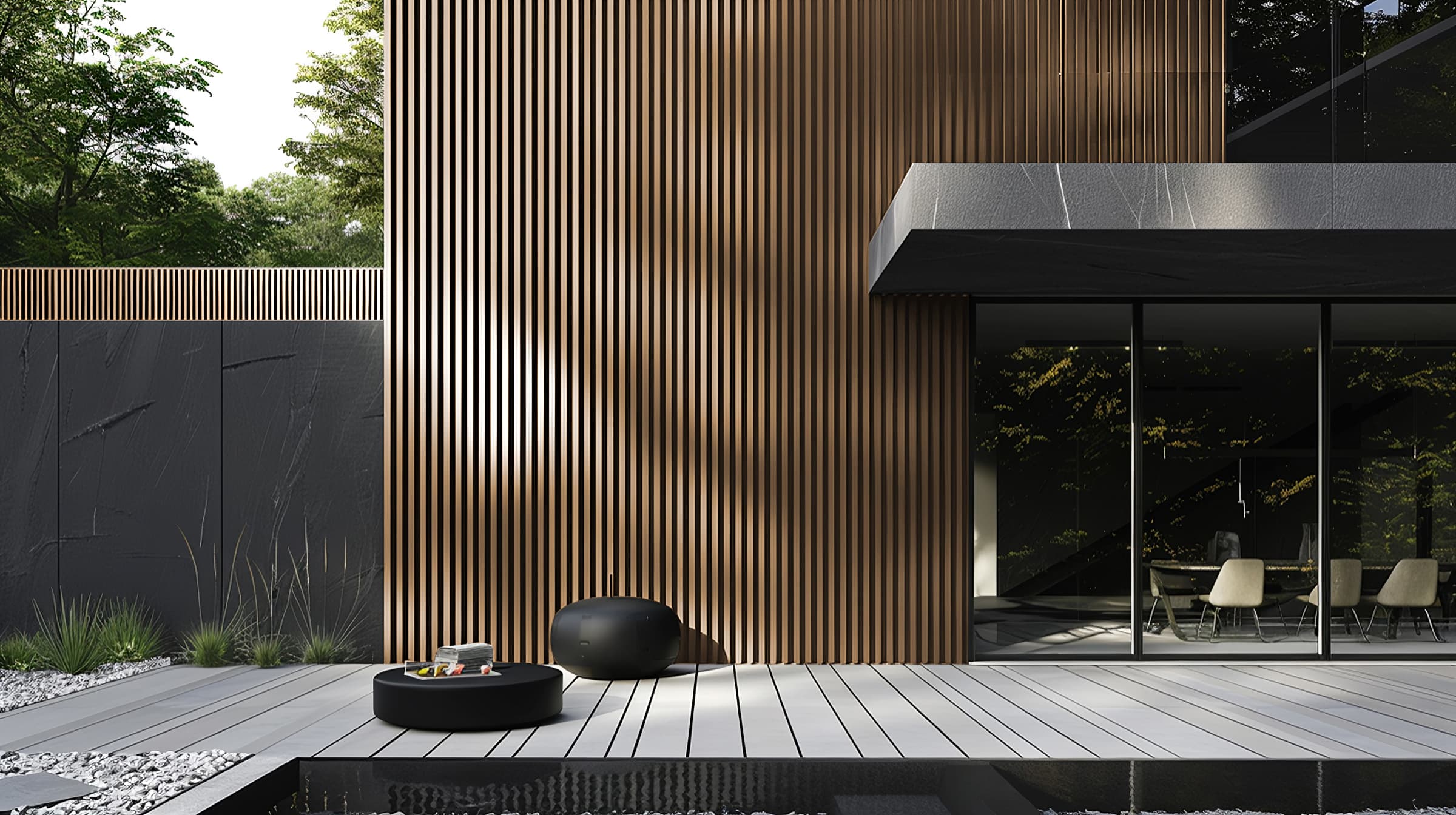 Sistema Completo WPC Exterior para Villa Moderna - 5