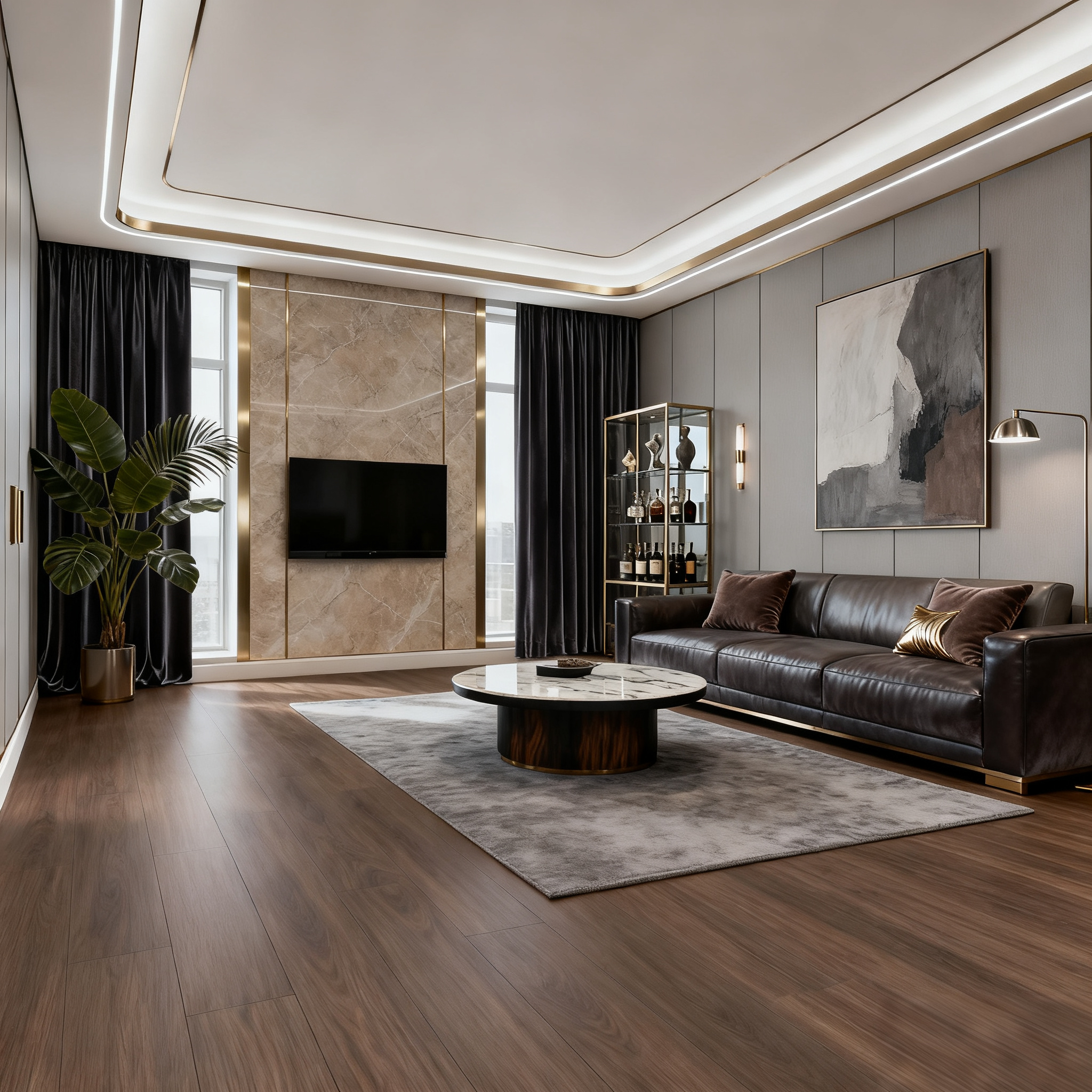 现代家居SPC锁扣地板